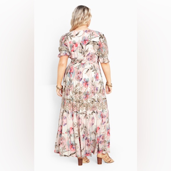 Avenue - ARNA YORK - Emelia Print Maxi Dress - garden Size: 26/28 3X - Picture 3 of 5